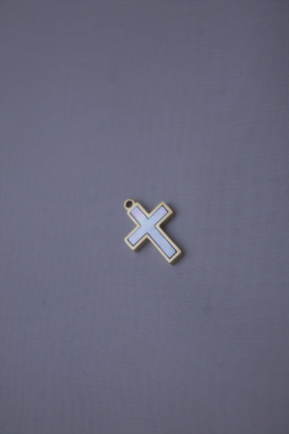 Pearl Gold Cross Charm