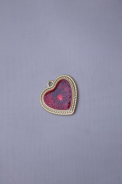 Enamel Red Heart Charm