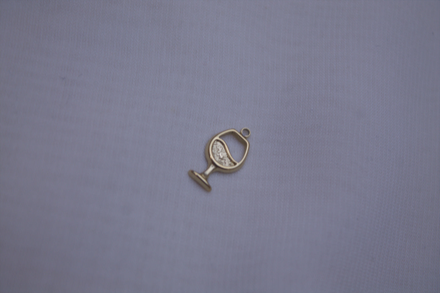 Crystal Gold Wine Glass Charm