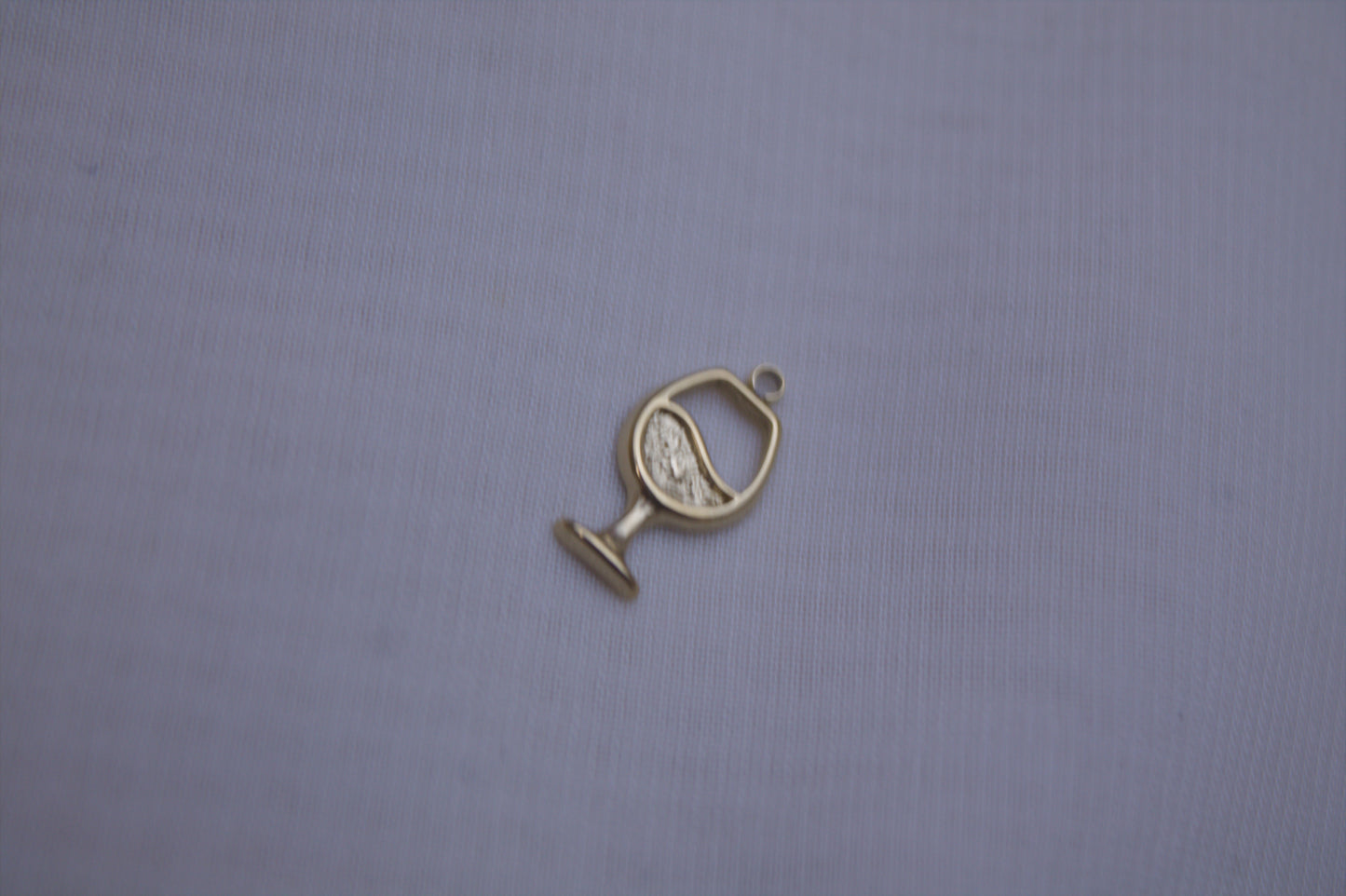 Crystal Gold Wine Glass Charm