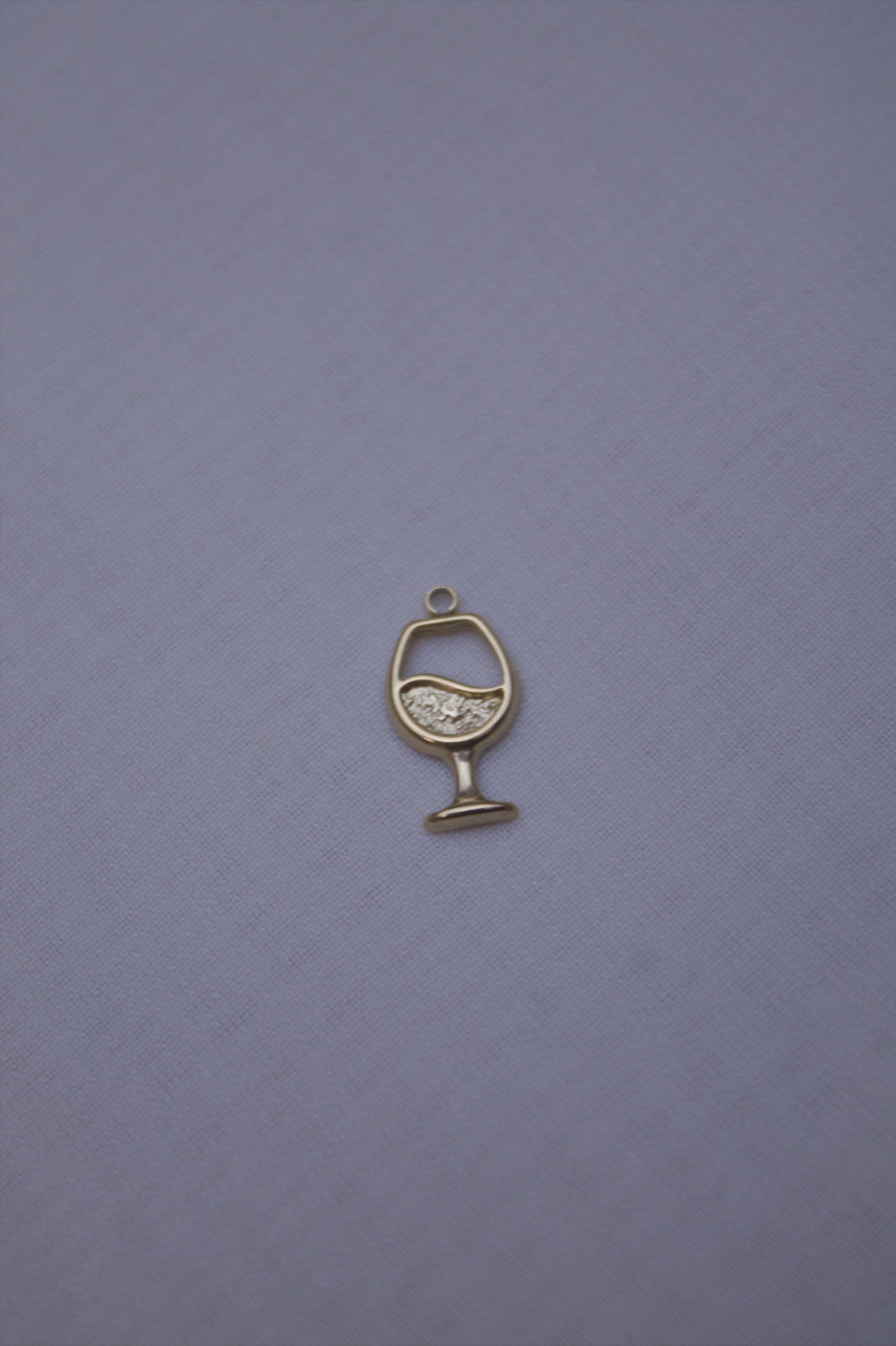 Crystal Gold Wine Glass Charm