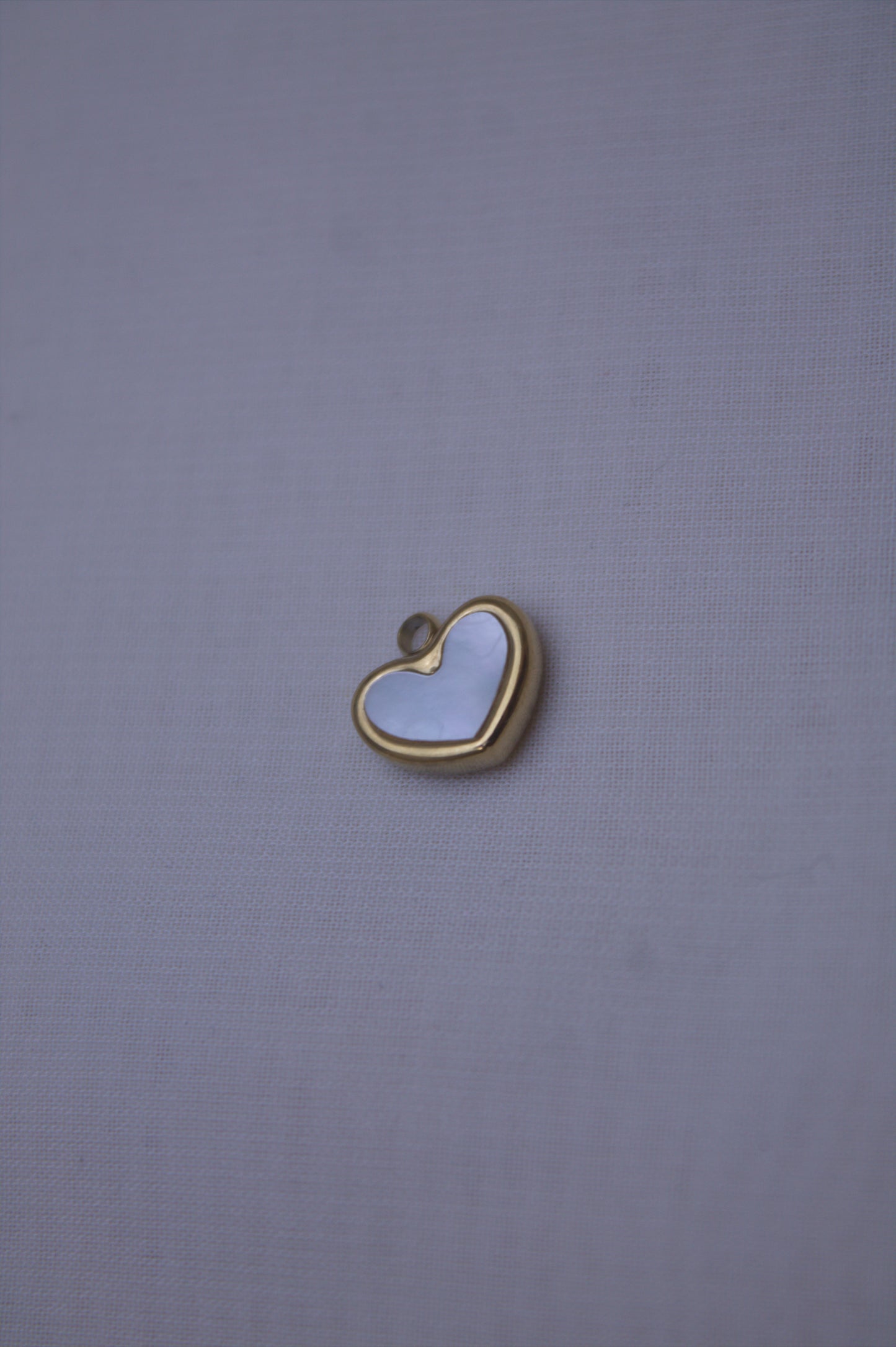 Pearl Gold Heart Charm