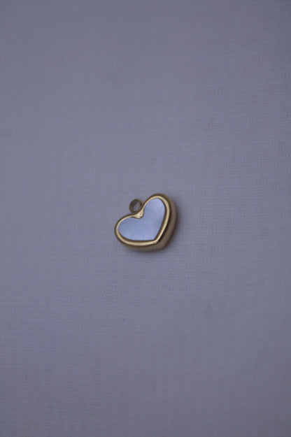 Pearl Gold Heart Charm
