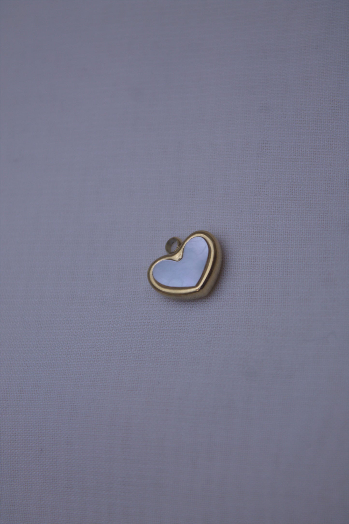 Pearl Gold Heart Charm