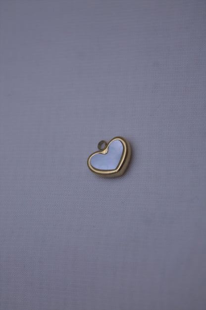 Pearl Gold Heart Charm