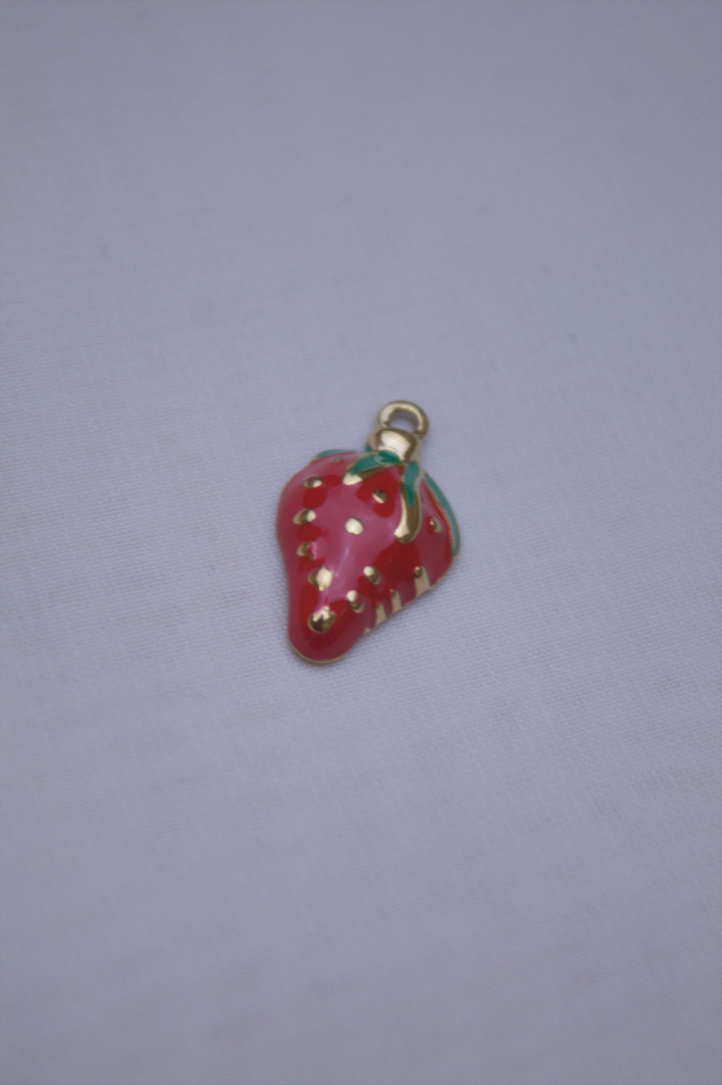 Enamel Red Strawberry Charm