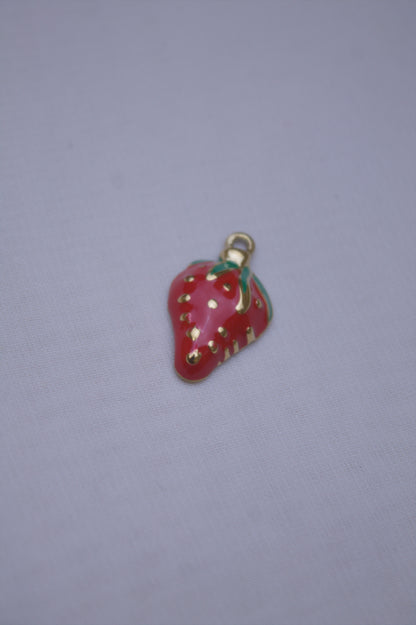 Enamel Red Strawberry Charm