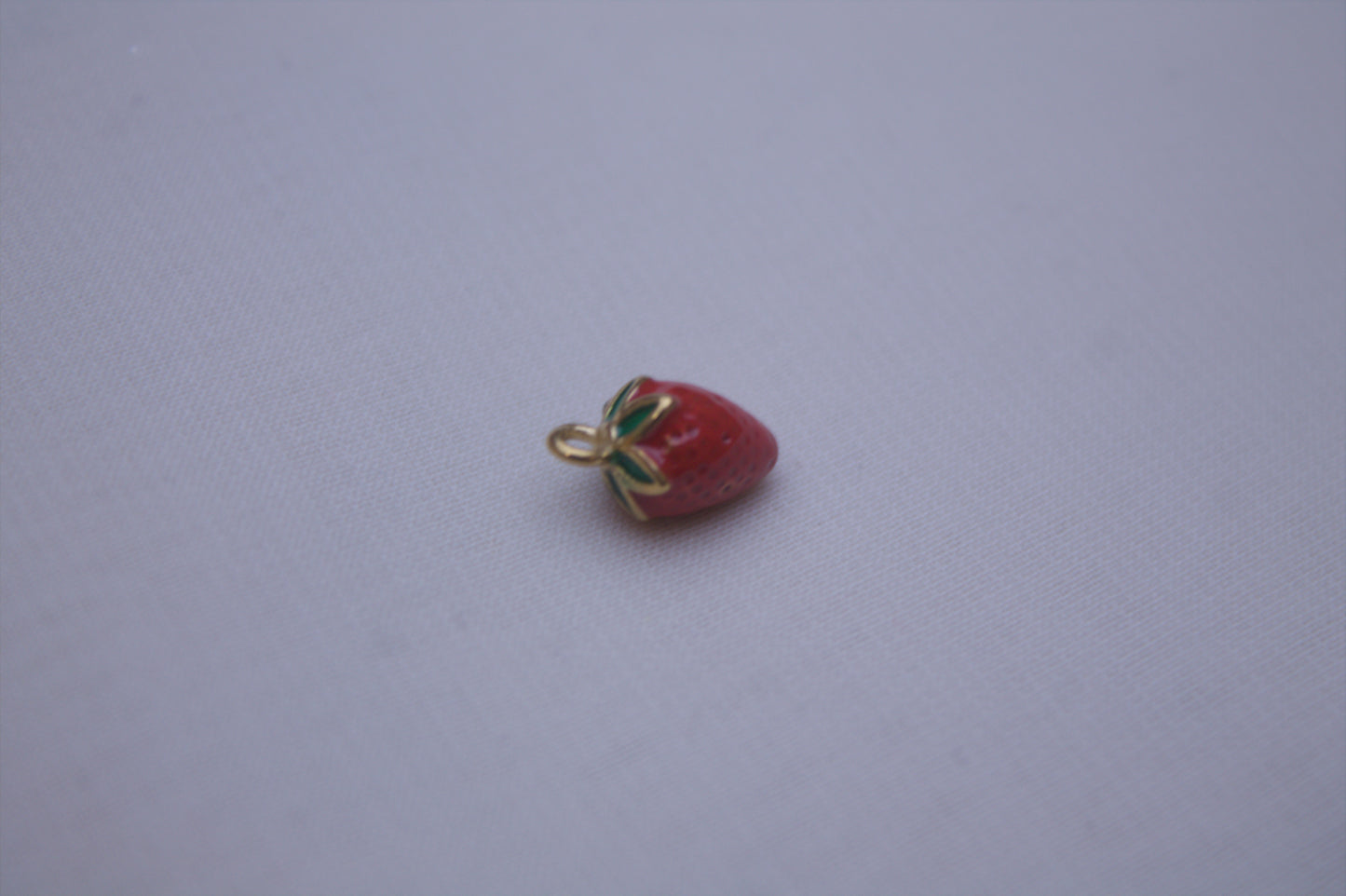Enamel Red 3D Strawberry Charm