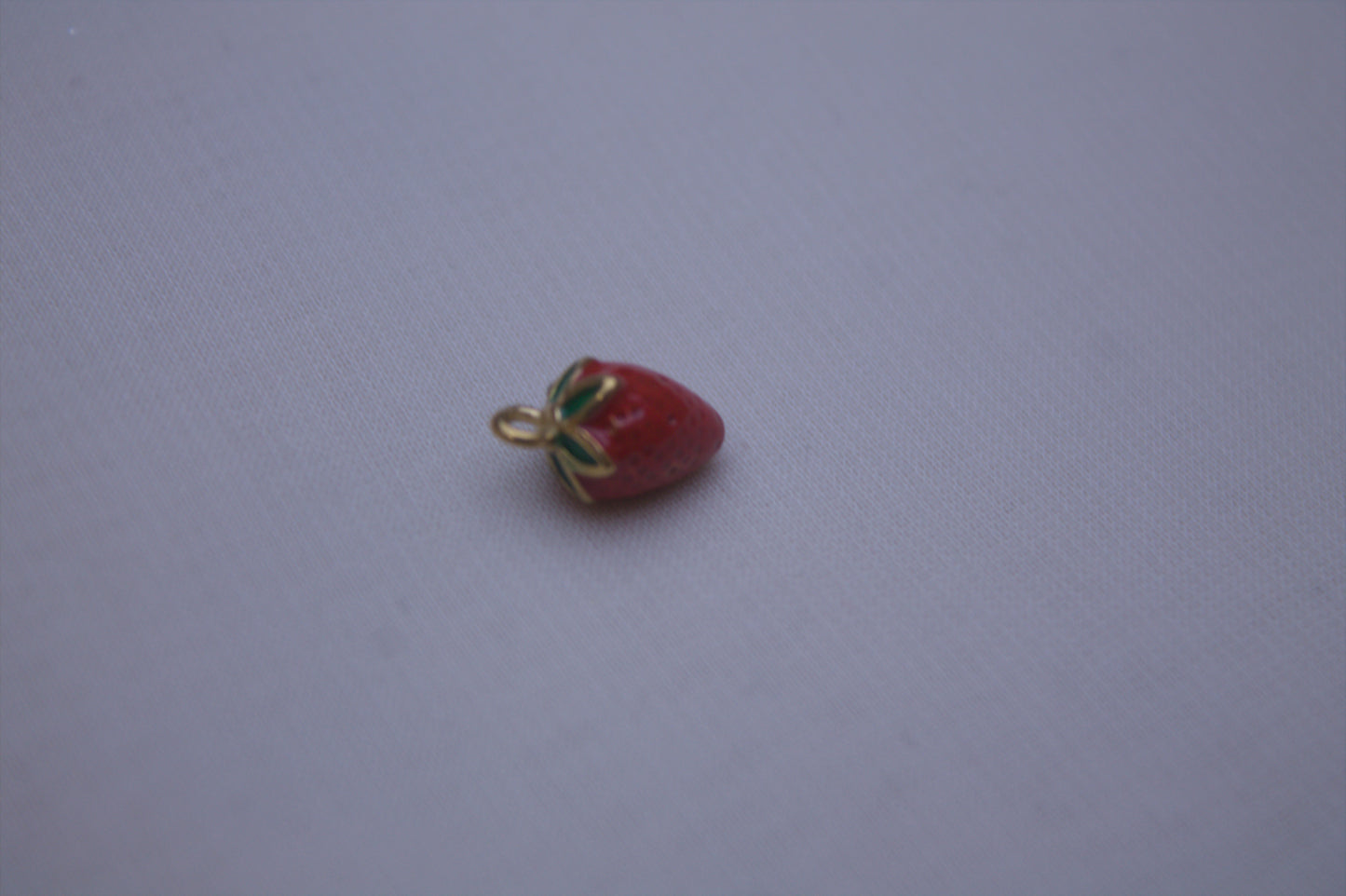 Enamel Red 3D Strawberry Charm