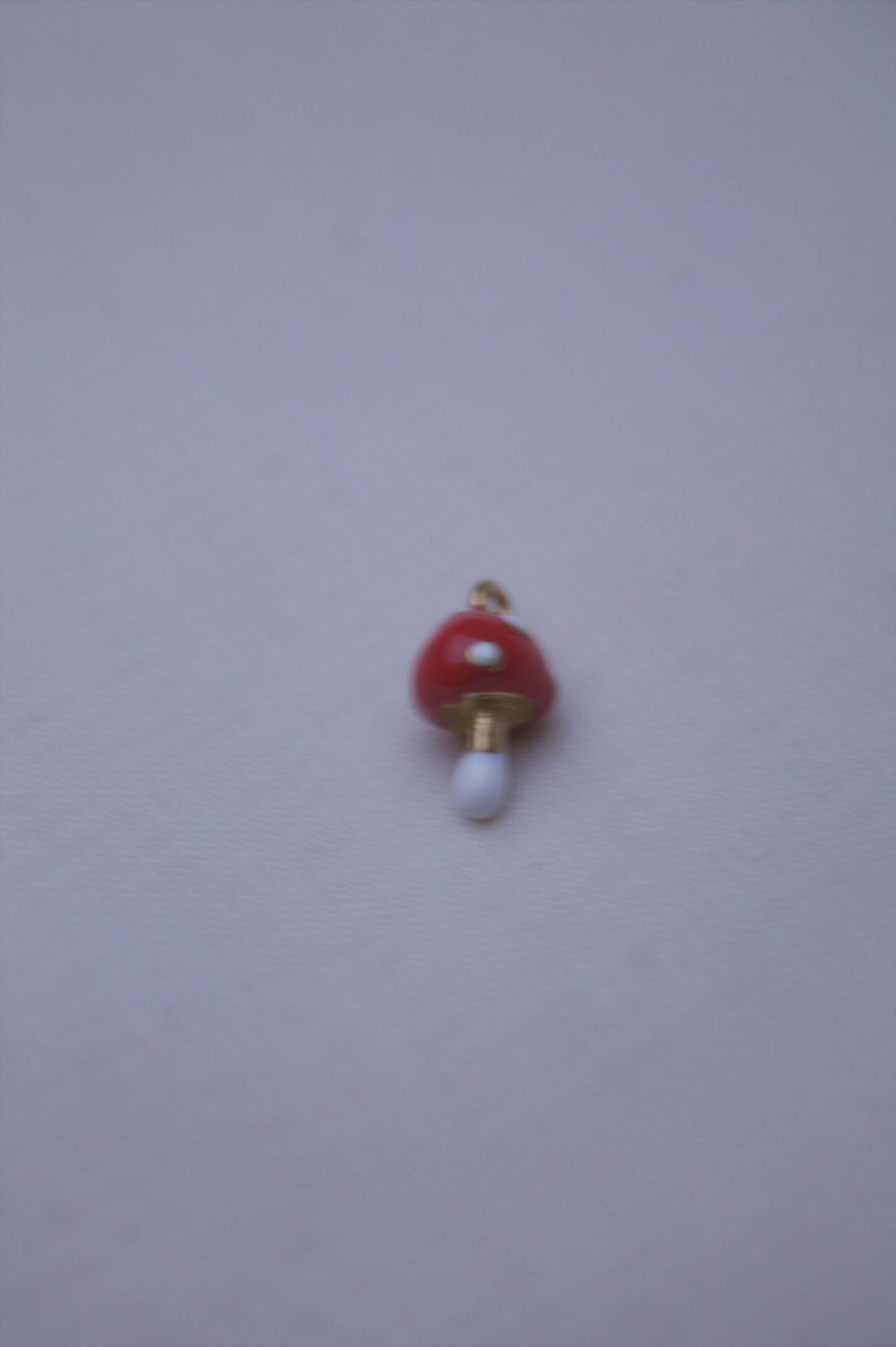 Enamel Red Mushroom Charm