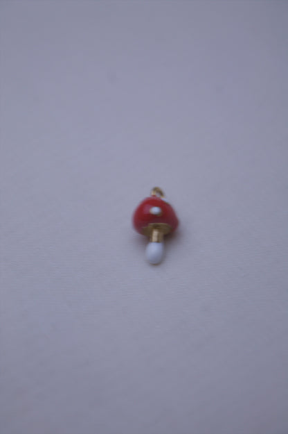 Enamel Red Mushroom Charm