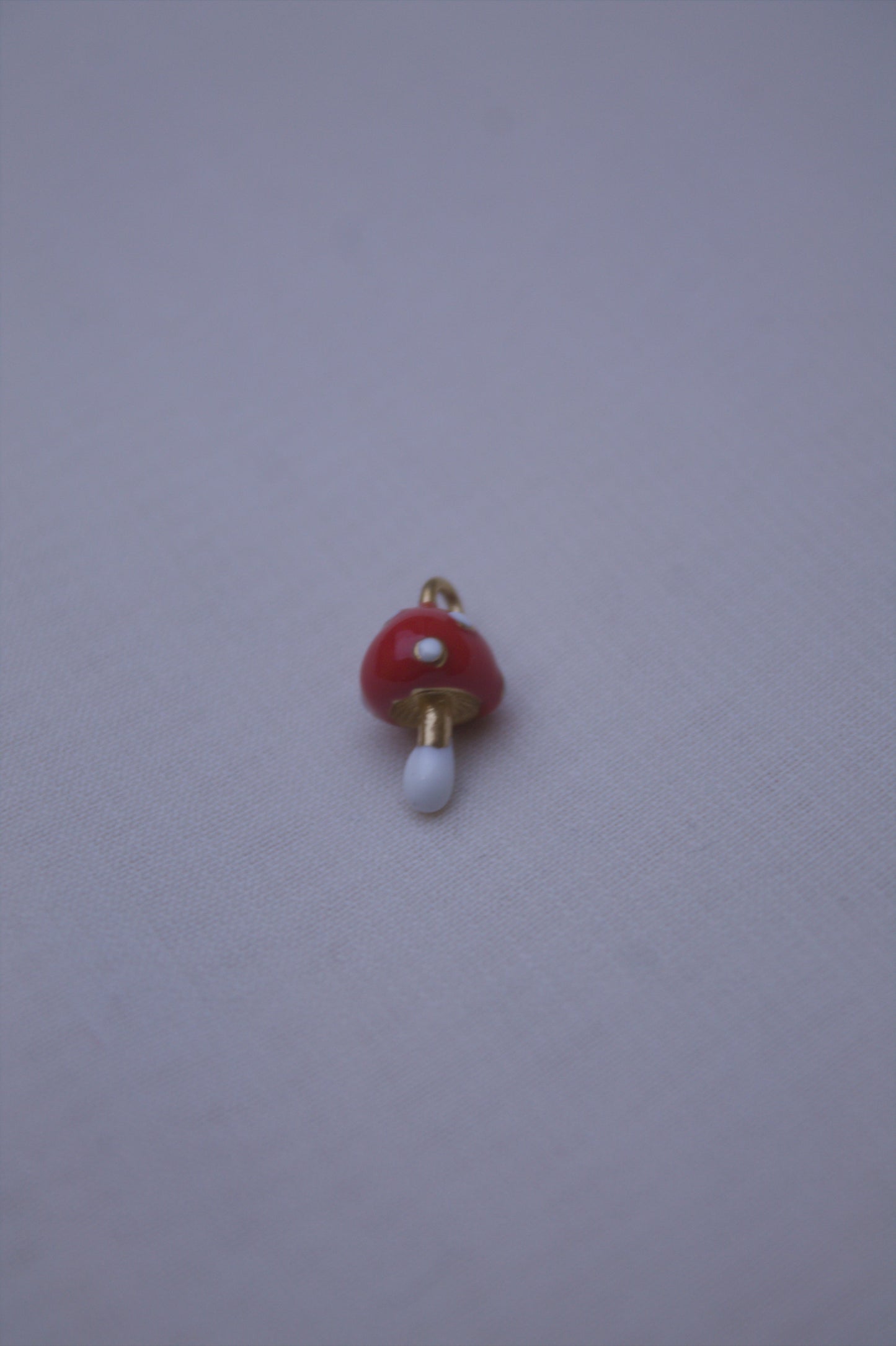 Enamel Red Mushroom Charm