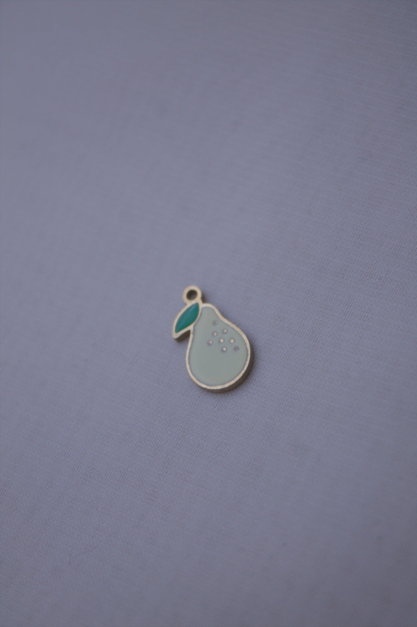 Enamel Green Pear Charm