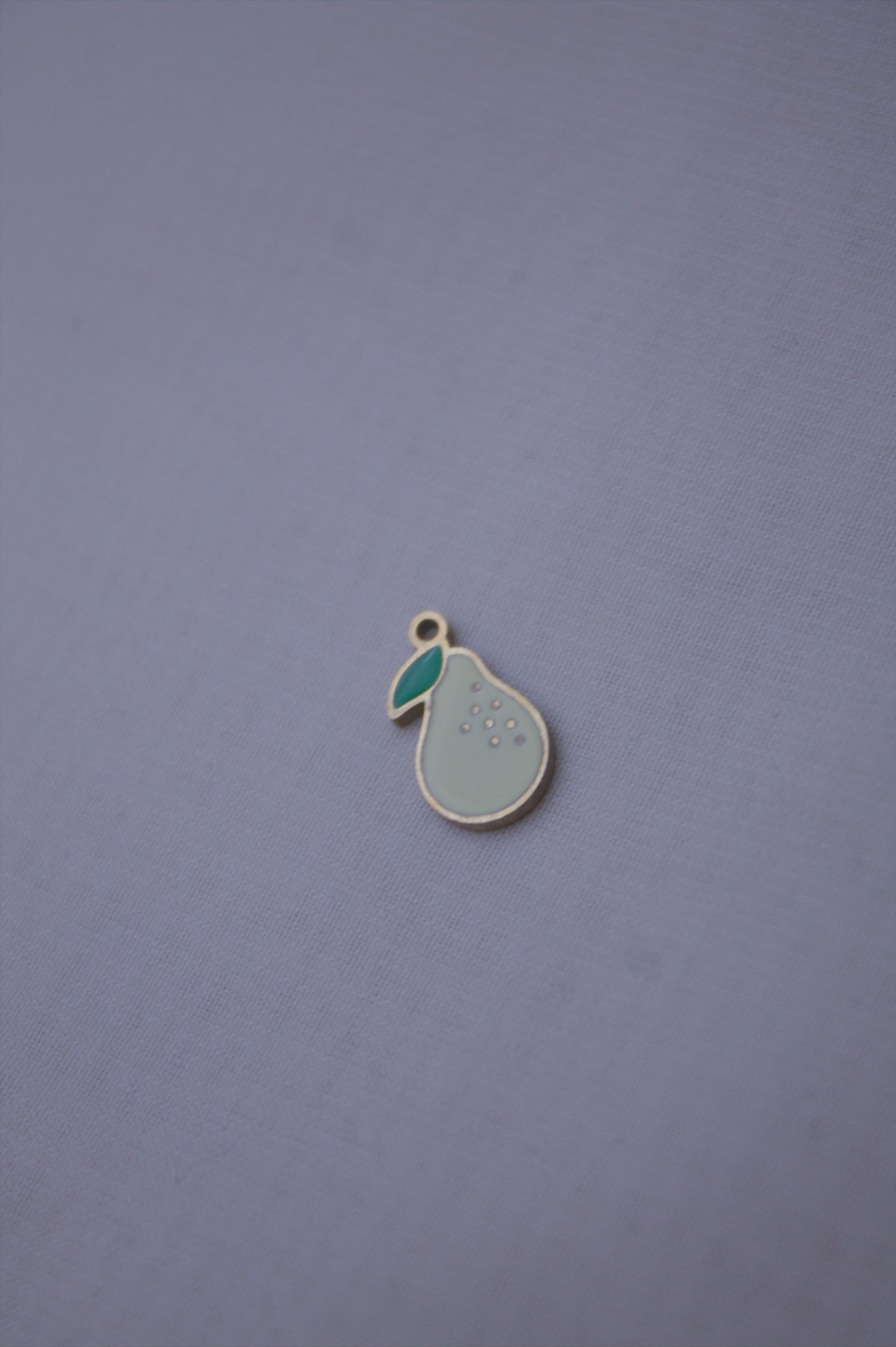 Enamel Green Pear Charm