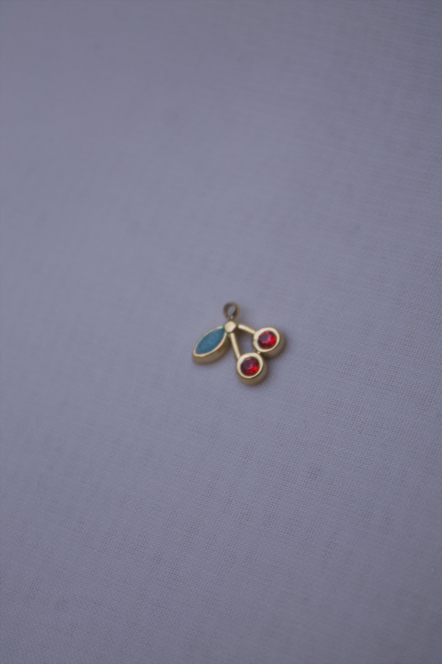 Crystal Red Cherry Charm