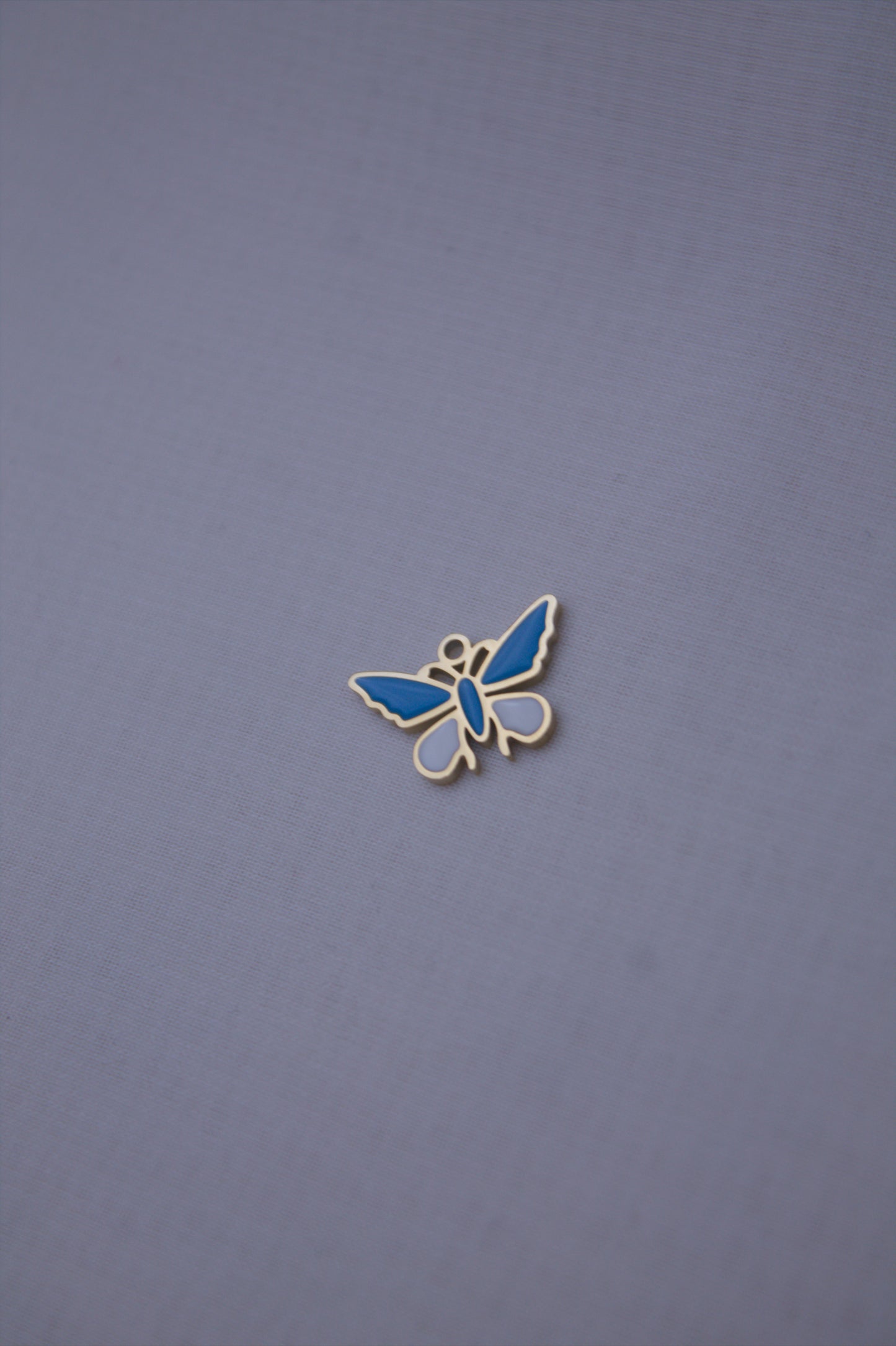 Blue Enamel Butterfly Charm