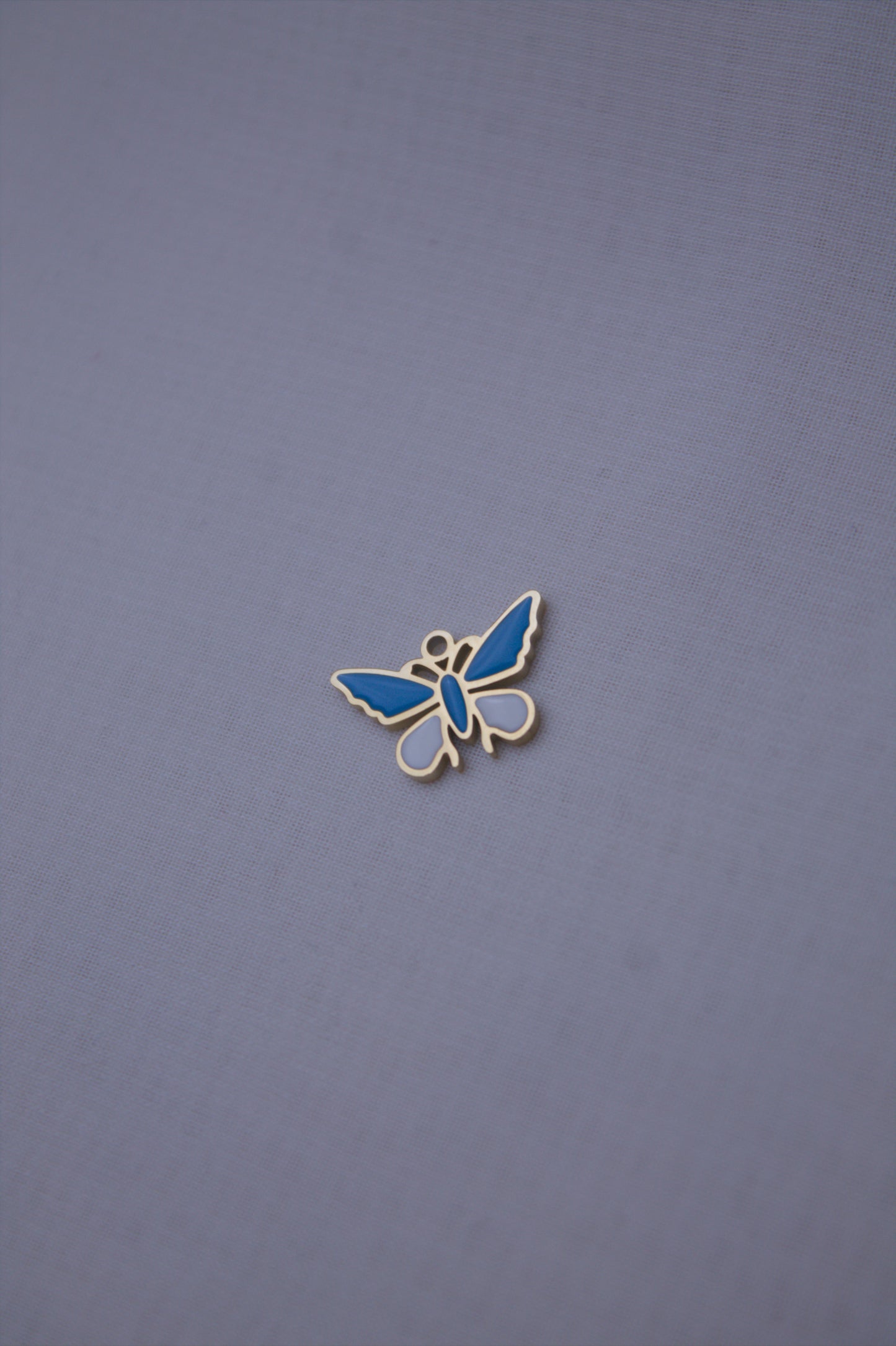 Blue Enamel Butterfly Charm