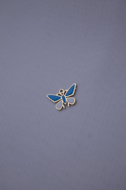 Blue Enamel Butterfly Charm