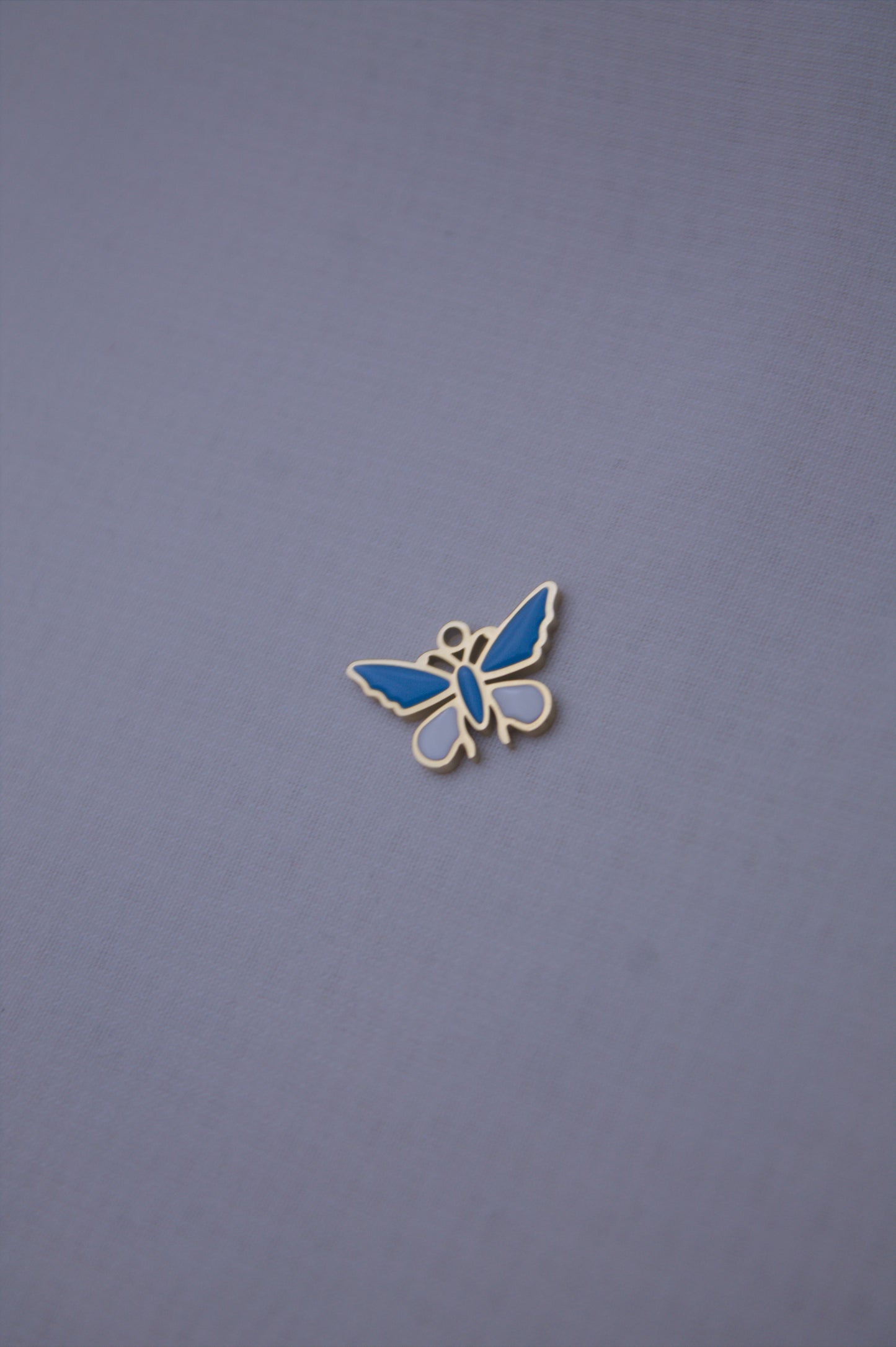Blue Enamel Butterfly Charm