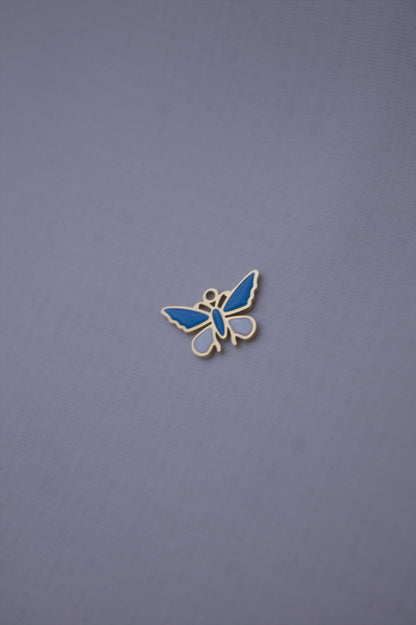 Blue Enamel Butterfly Charm