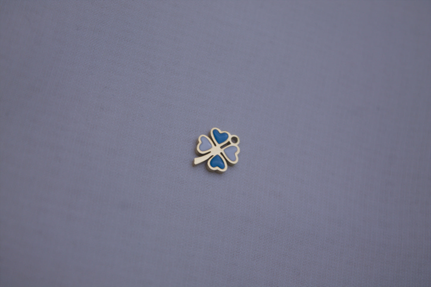 Blue Enamel Clover Charm
