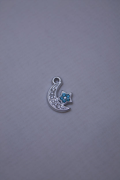Crystal Moon Star Charm