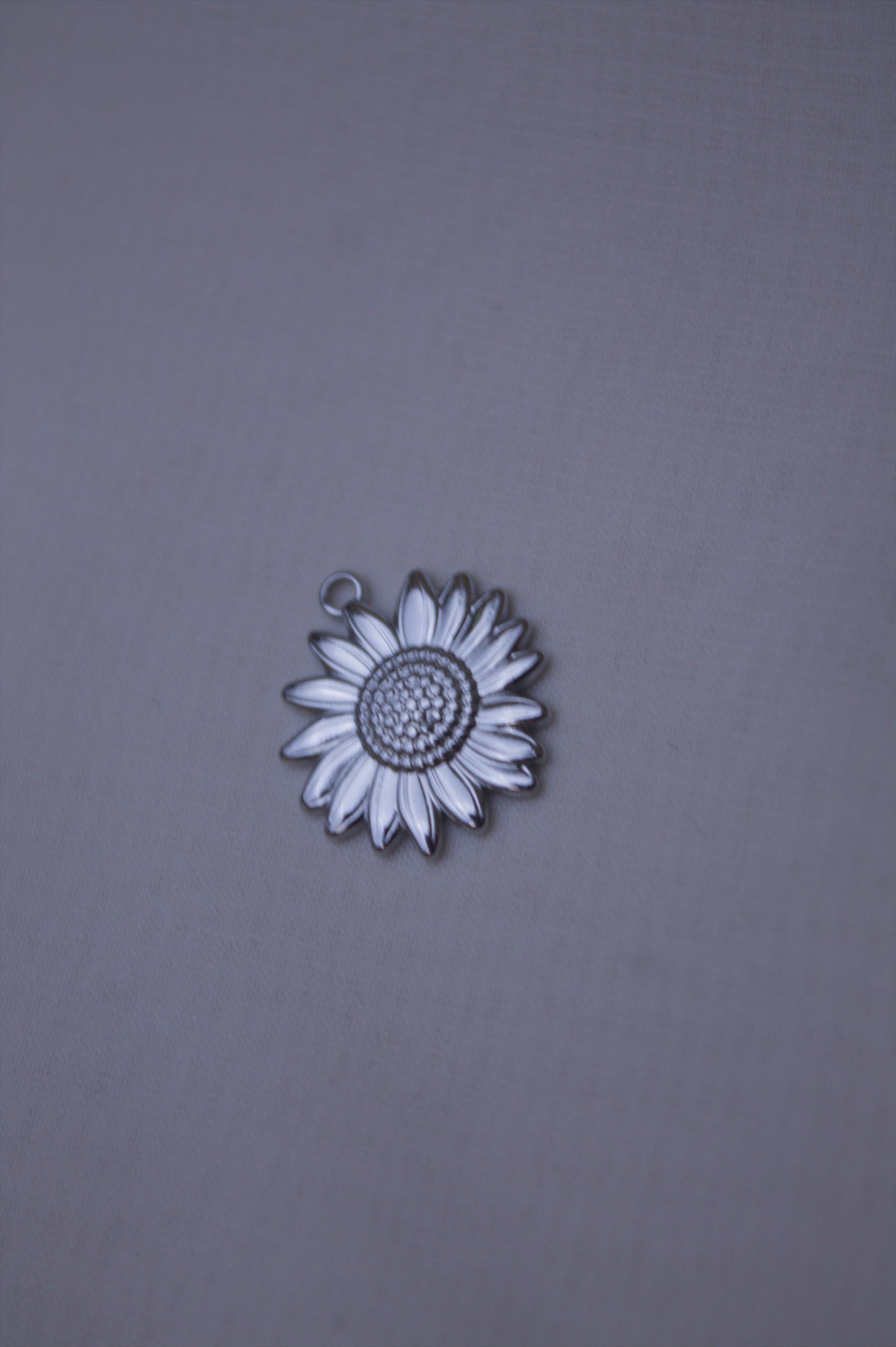 Classic Silver Sunflower Charm