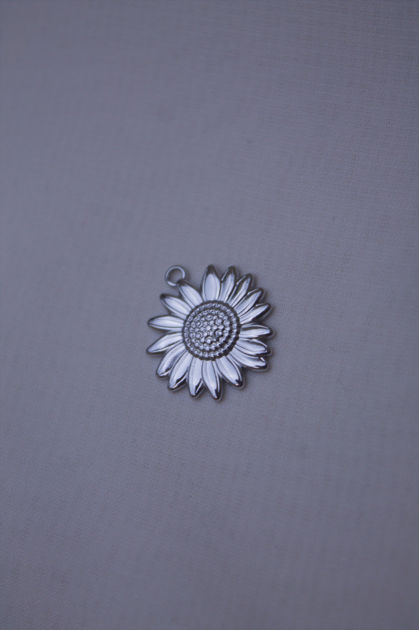 Classic Silver Sunflower Charm