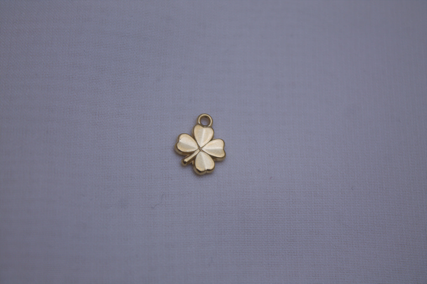Cream Enamel Clover Charm