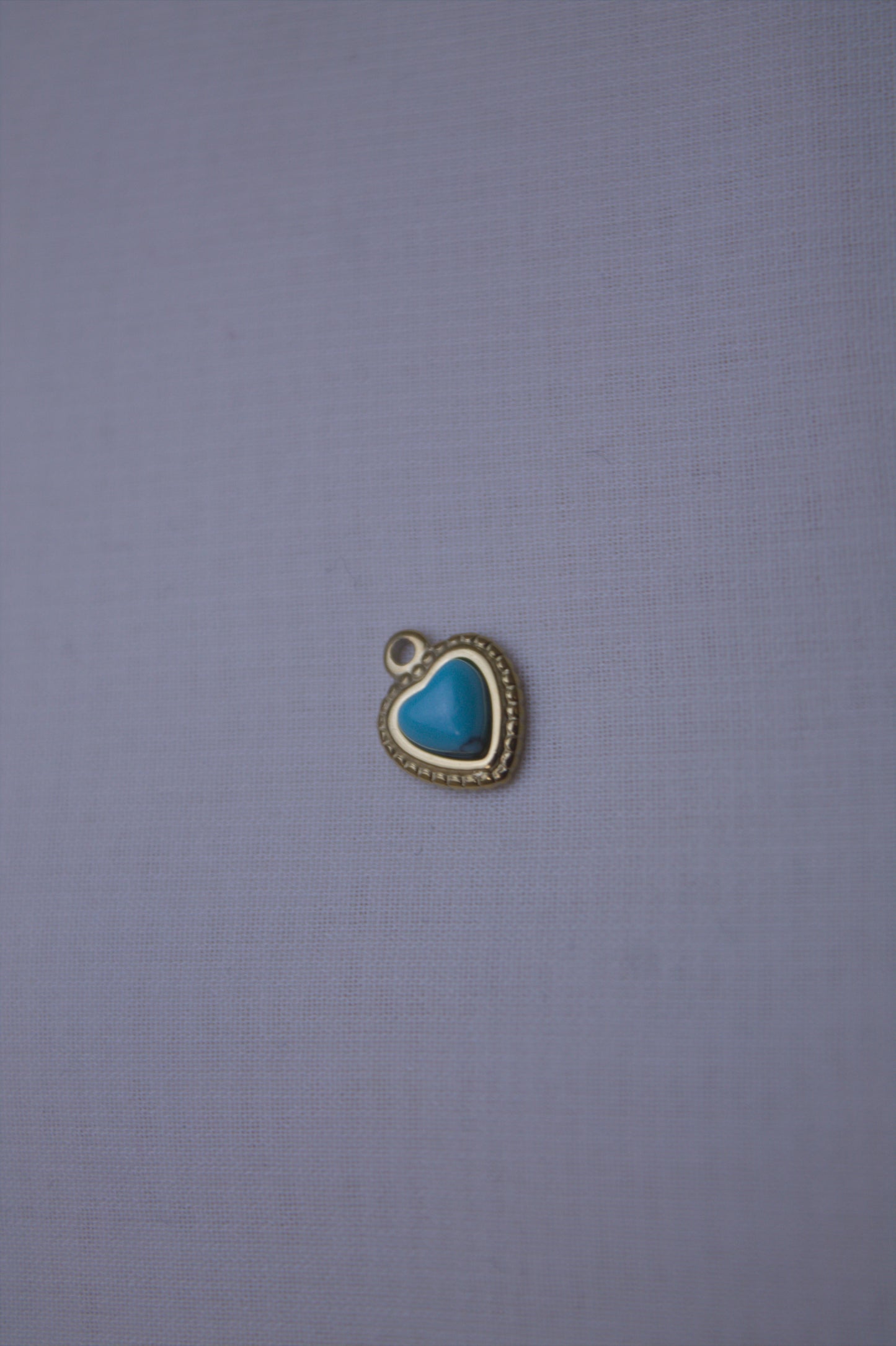 Turquoise Stone Heart Charm