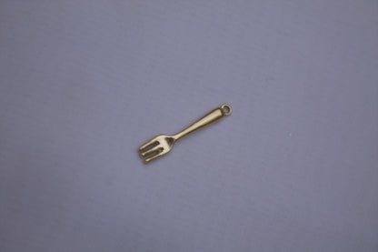 Classic Gold Fork Charm