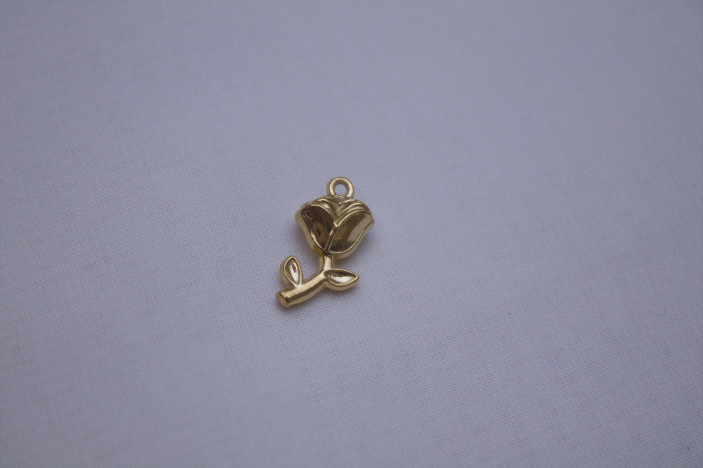 Classic Gold Rose Bud Charm