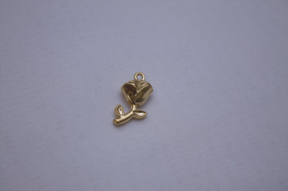 Classic Gold Rose Bud Charm