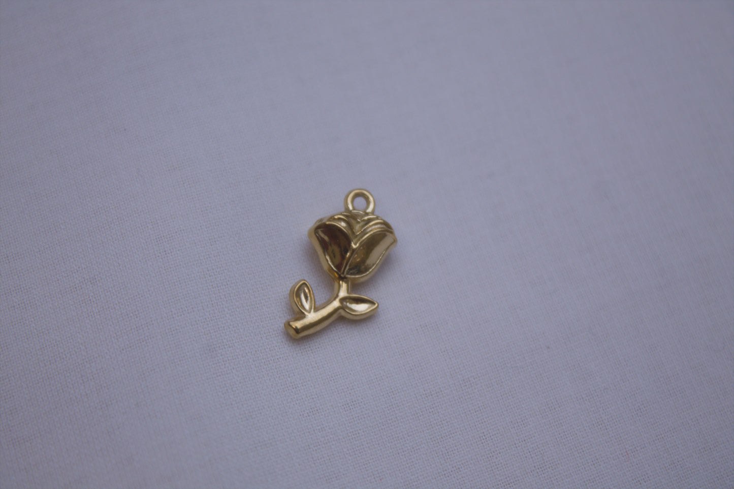 Classic Gold Rose Bud Charm