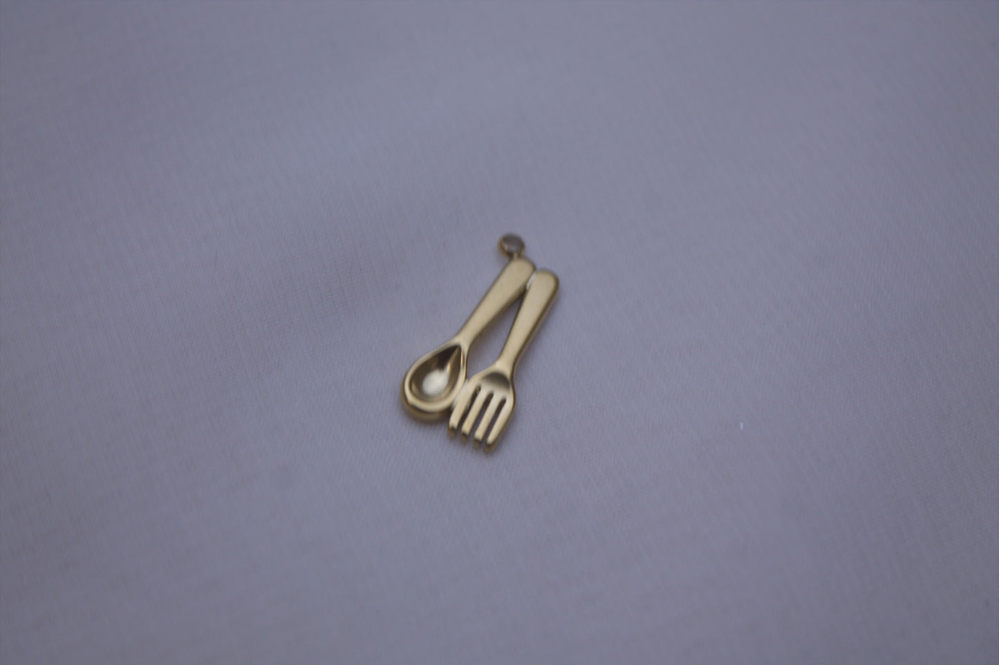 Classic Gold Spoon Fork Charm