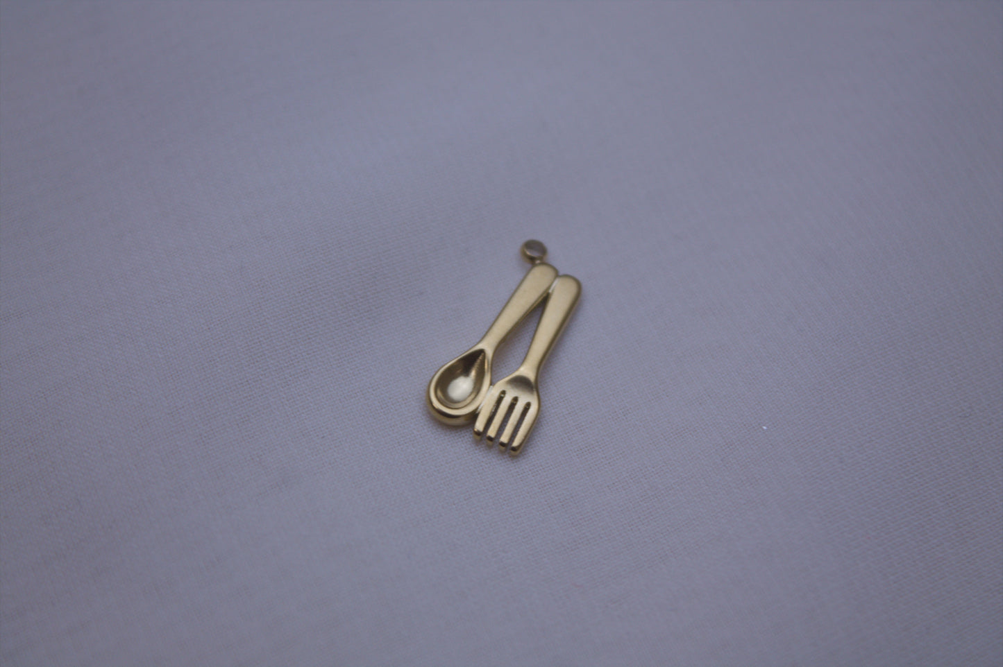 Classic Gold Spoon Fork Charm