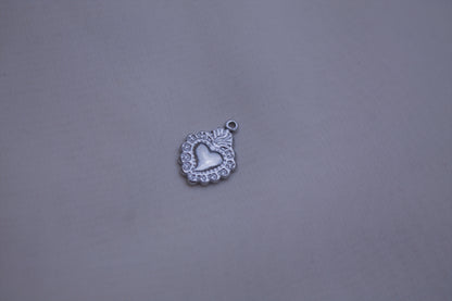 Silver Sacred Heart Charm