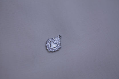 Silver Sacred Heart Charm