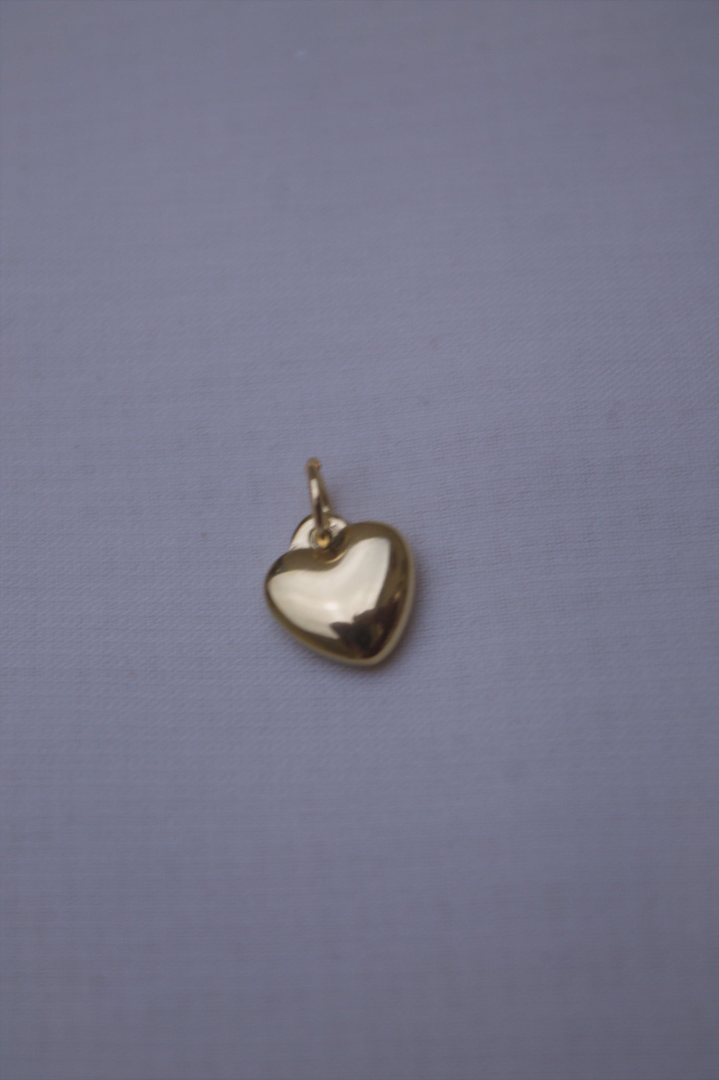 Classic Gold Puffy Heart Charm