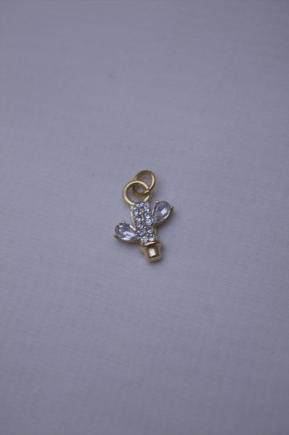 Gold Crystal Cactus Charm
