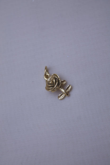 Classic Gold Rose Charm