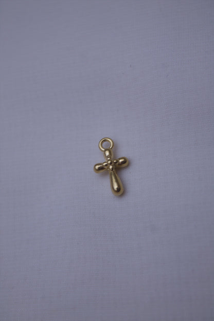 Classic Gold Teardrop Cross Charm