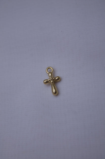 Classic Gold Teardrop Cross Charm