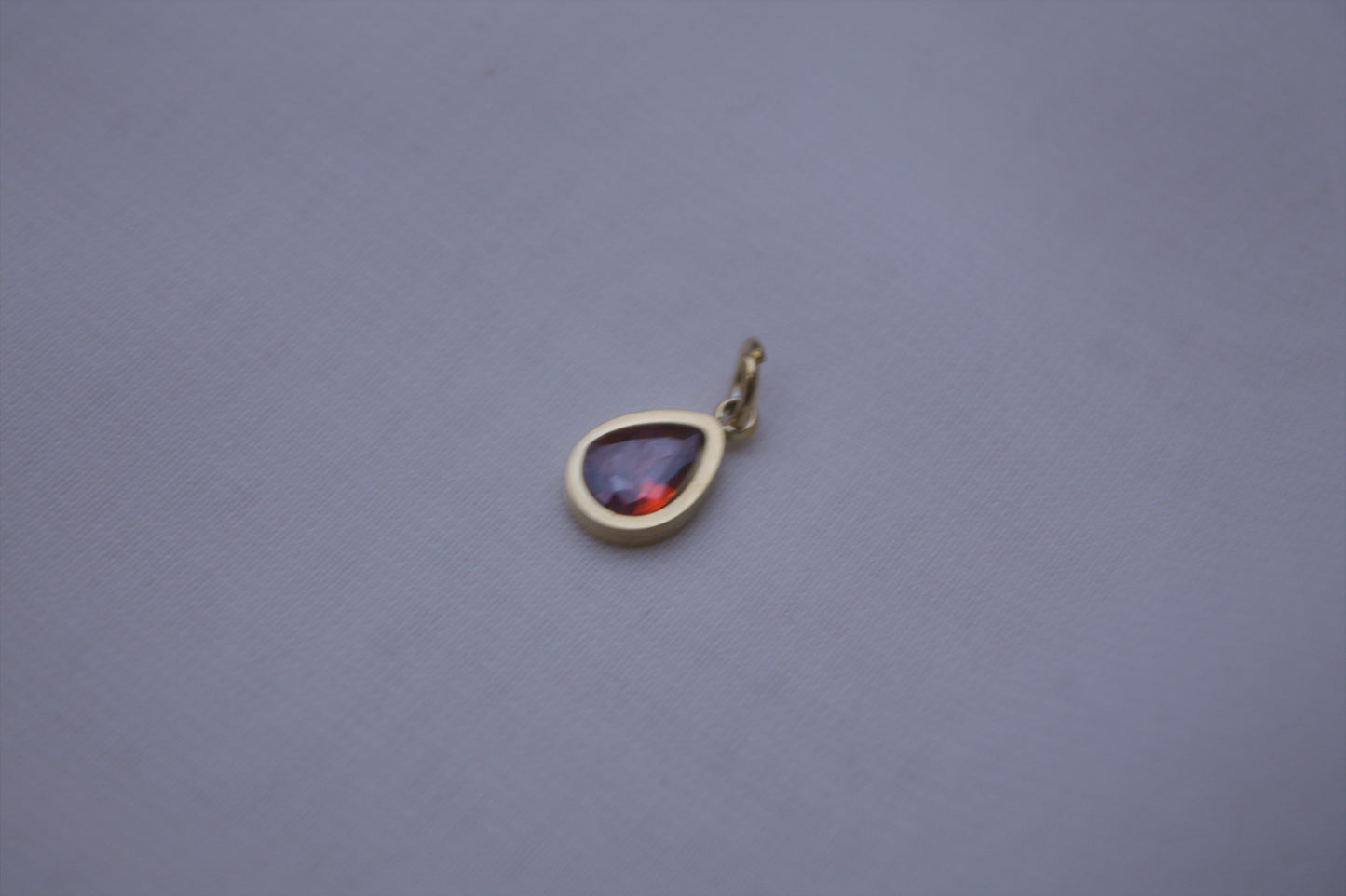 Gold Green Crystal Heart Charm