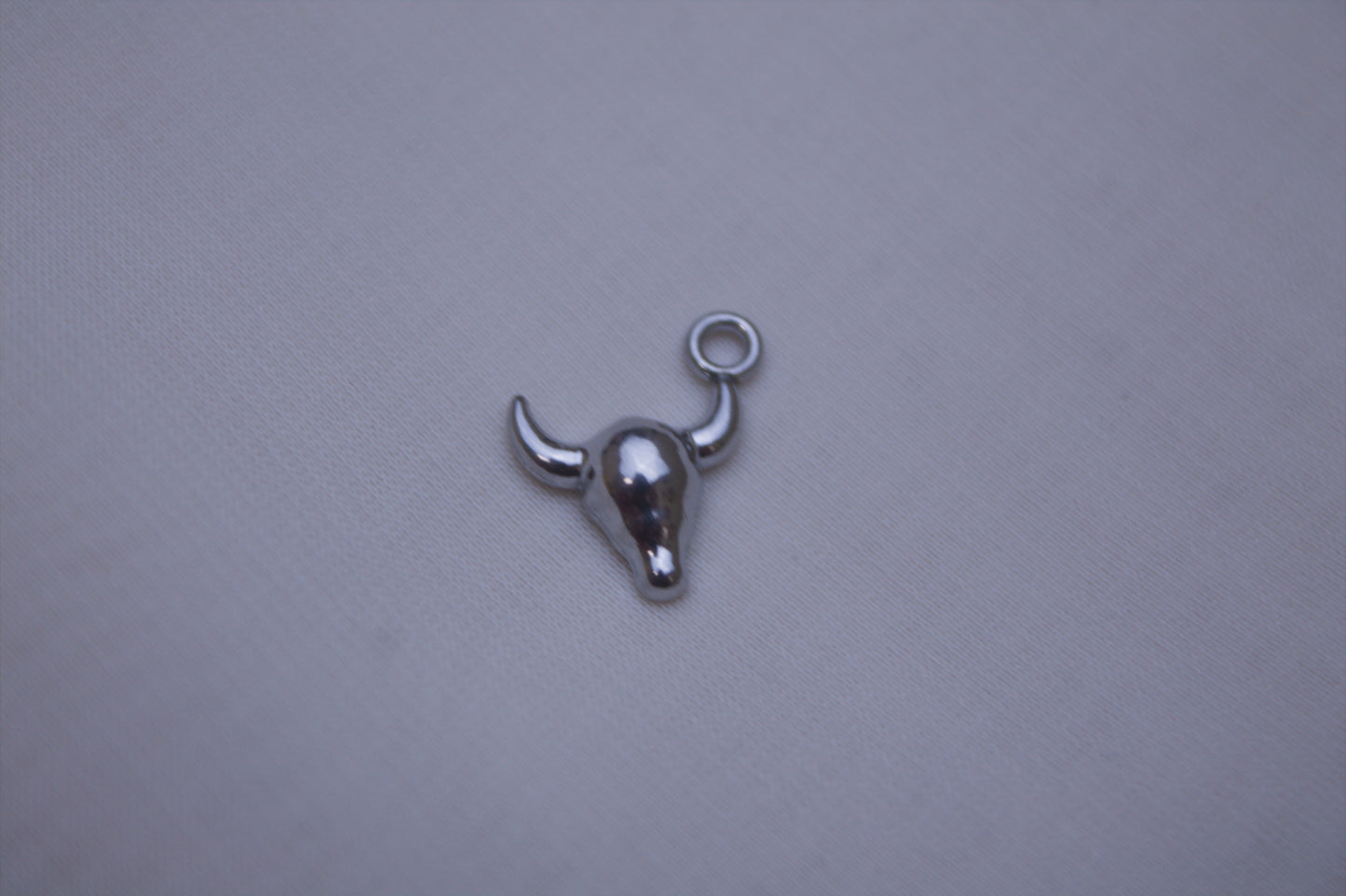 Classic Silver Longhorn Charm
