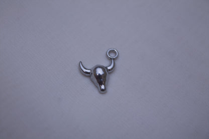 Classic Silver Longhorn Charm