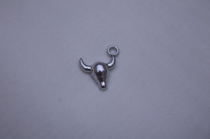 Classic Silver Longhorn Charm