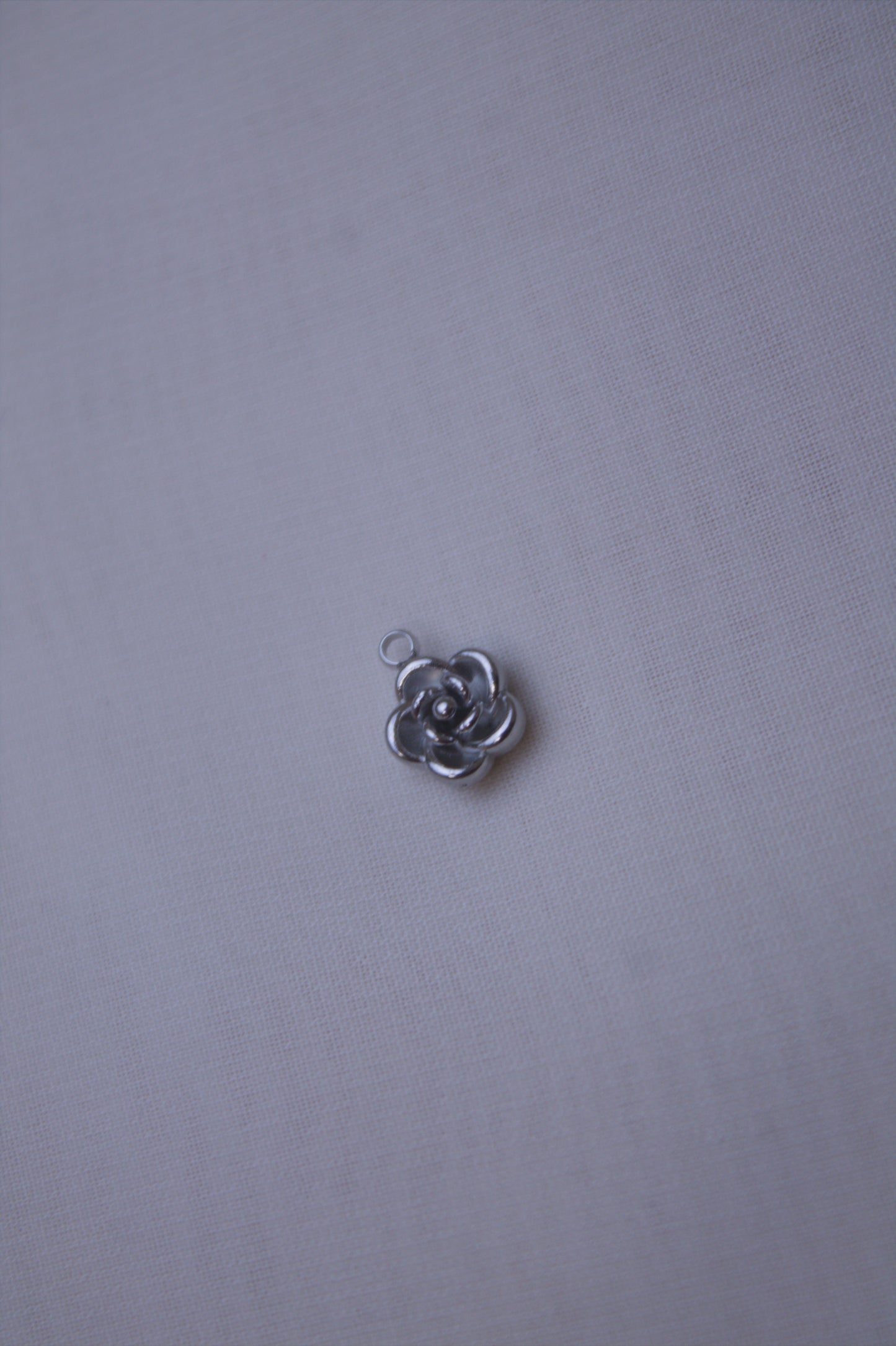 Classic Silver Rose Charm