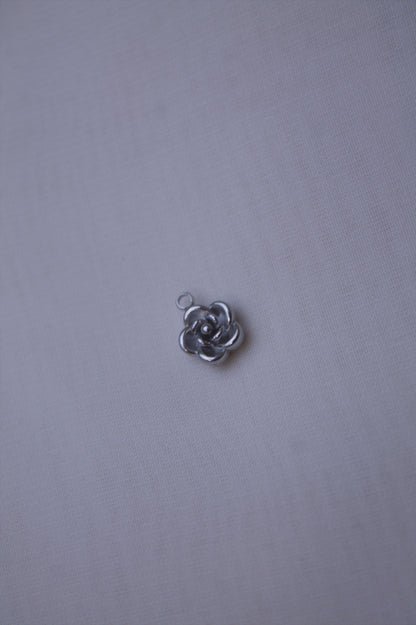 Classic Silver Rose Charm