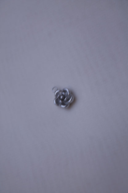 Classic Silver Rose Charm